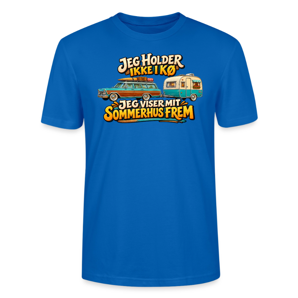 CityShirts - T-shirt - Jeg holder ikke i kø – Jeg viser mit sommerhus frem - CS034 - påfugleblå