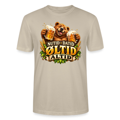 CityShirts - T-shirt - Nutid, datid, øltid – altid - CS006 - beige