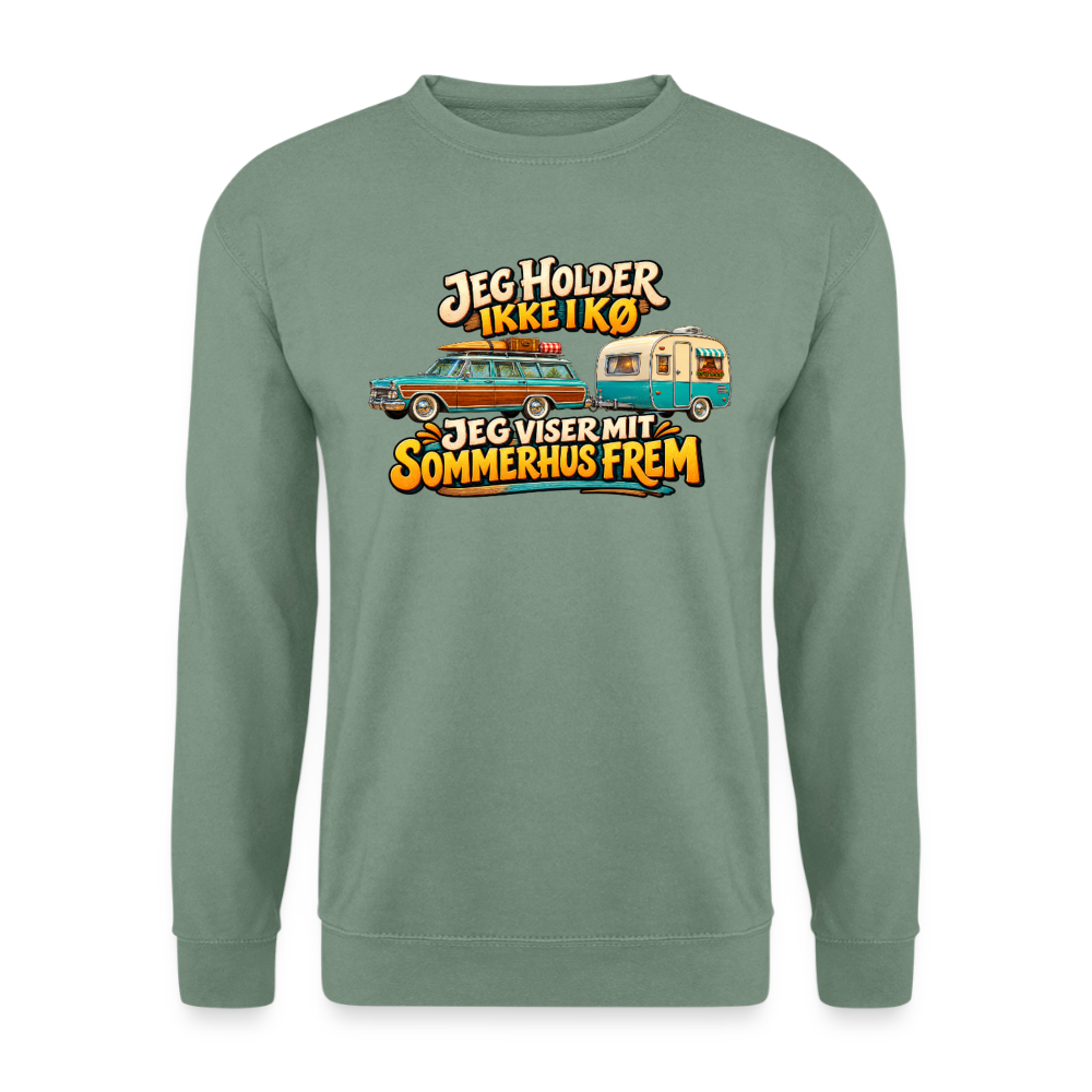 CityShirts - Sweatshirt - Jeg holder ikke i kø – Jeg viser mit sommerhus frem - CS034 - grågrøn