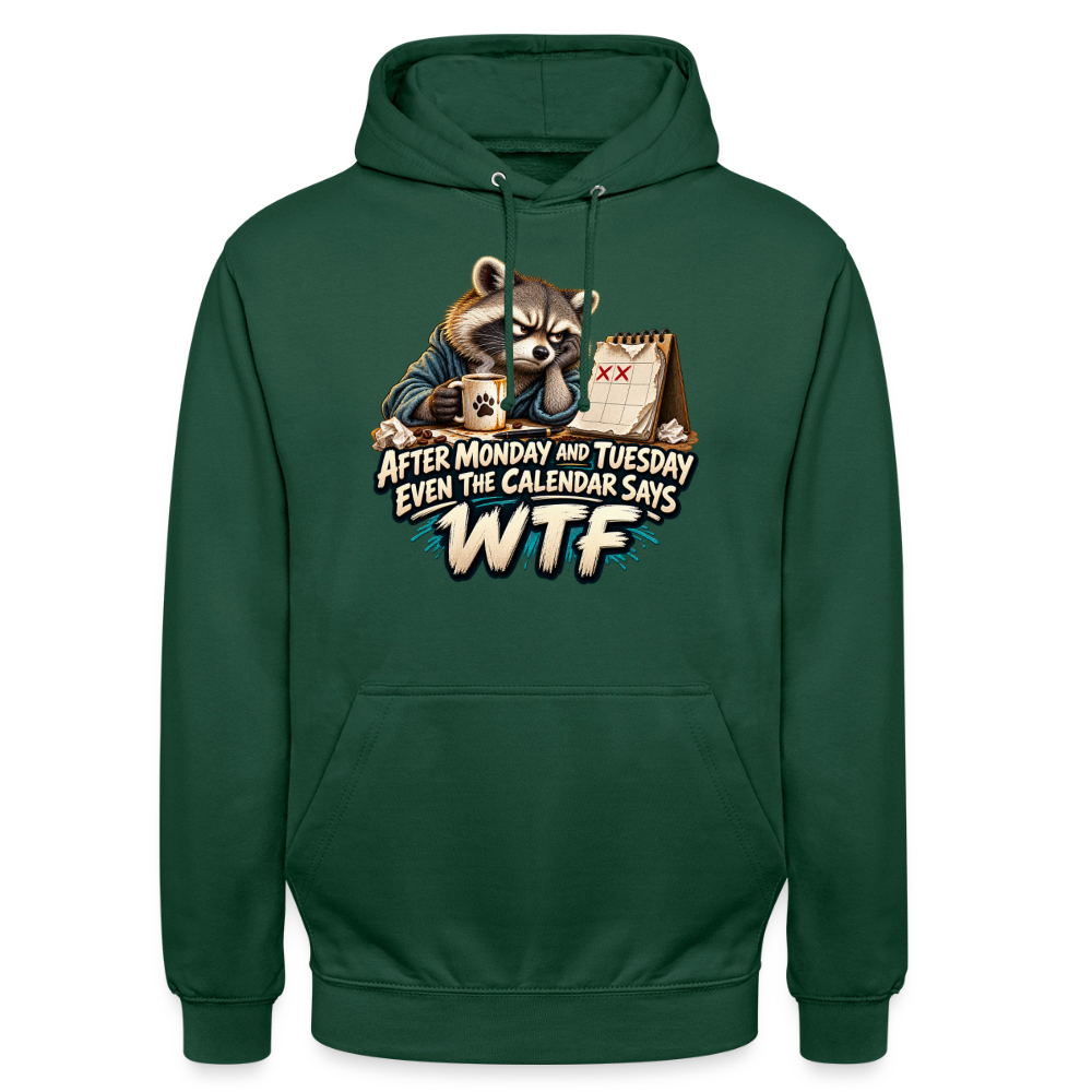 CityShirts - Hoodie - Even the calendar says WTF - CS014 - flaskegrøn