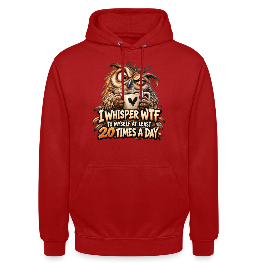 CityShirts - Hoodie - I whisper WTF to myself - CS011 - rød