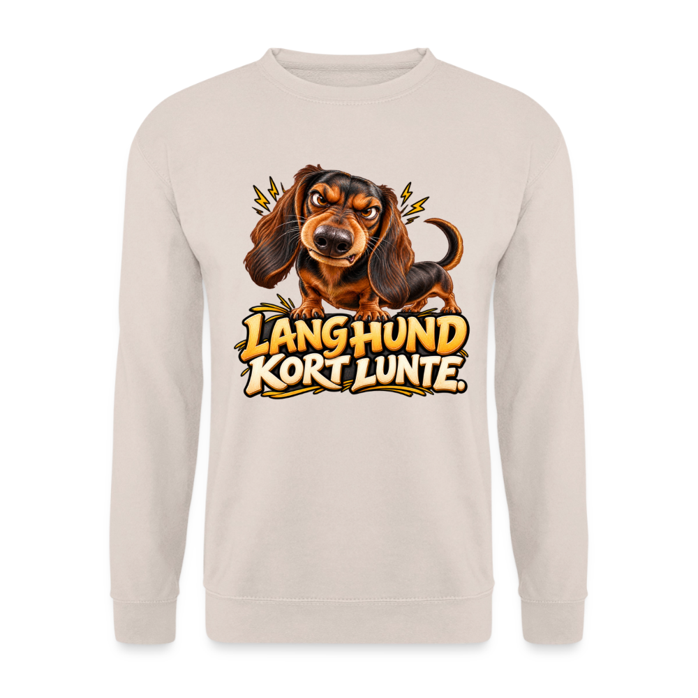 CityShirts - Sweatshirt - Lang Hund – Kort Lunte - CS026 - sand