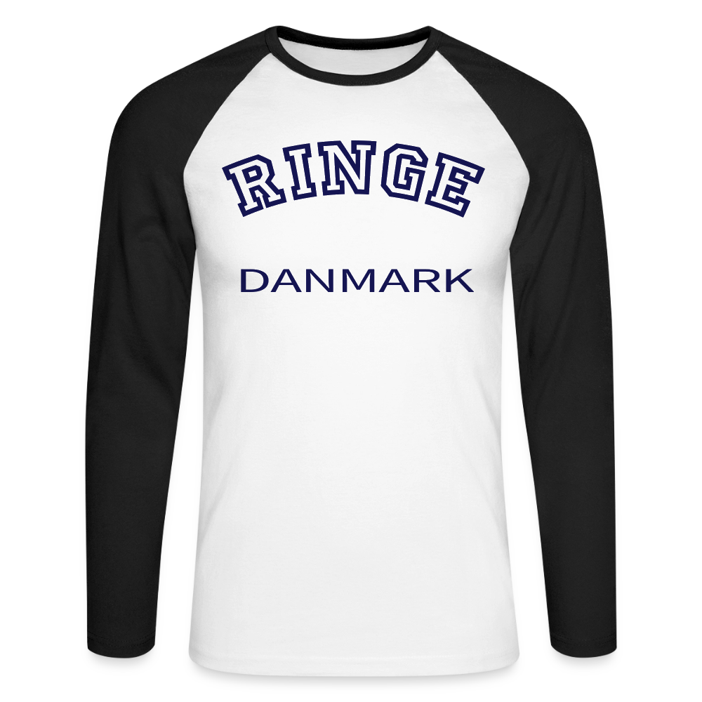 CityShirt - Baseball T-Shirt - Ringe - hvid/sort
