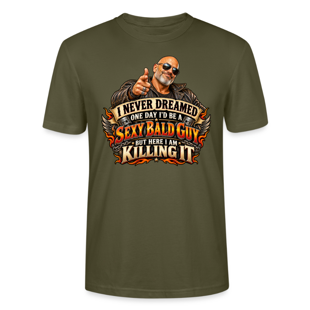 CityShirts - T-shirt - Sexy Bald Guy – Killing It - CS008 - khaki