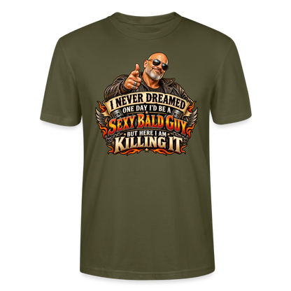 CityShirts - T-shirt - Sexy Bald Guy – Killing It - CS008 - khaki