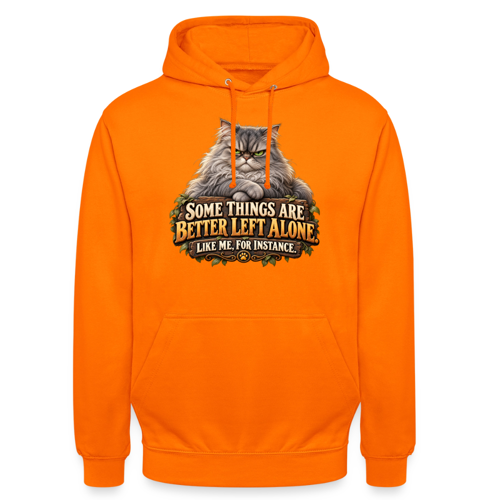 CityShirts - Hoodie - Better left alone – Like me, for instance - CS015 - orange