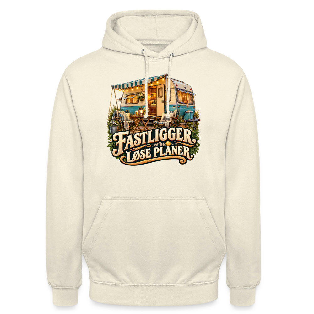CityShirts - Hoodie - Fastligger. Løse planer. - CS031 - vaniljemilkshake