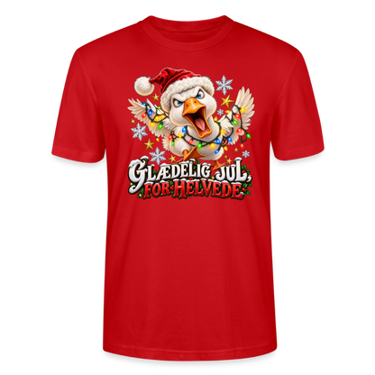 CityShirts - T-shirt - Glædelig jul, for helvede – julegås - CS025 - rød