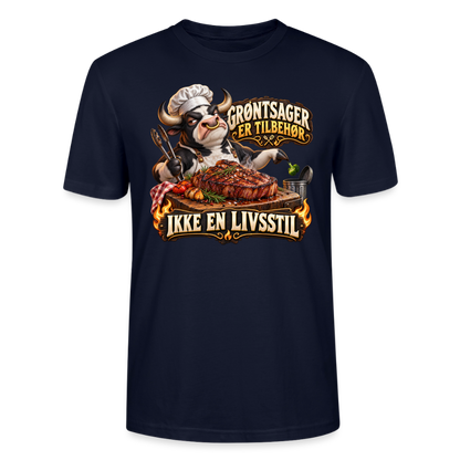 CityShirts - T-shirt - Grøntsager er tilbehør – Ikke en livsstil - CS053 - marineblå