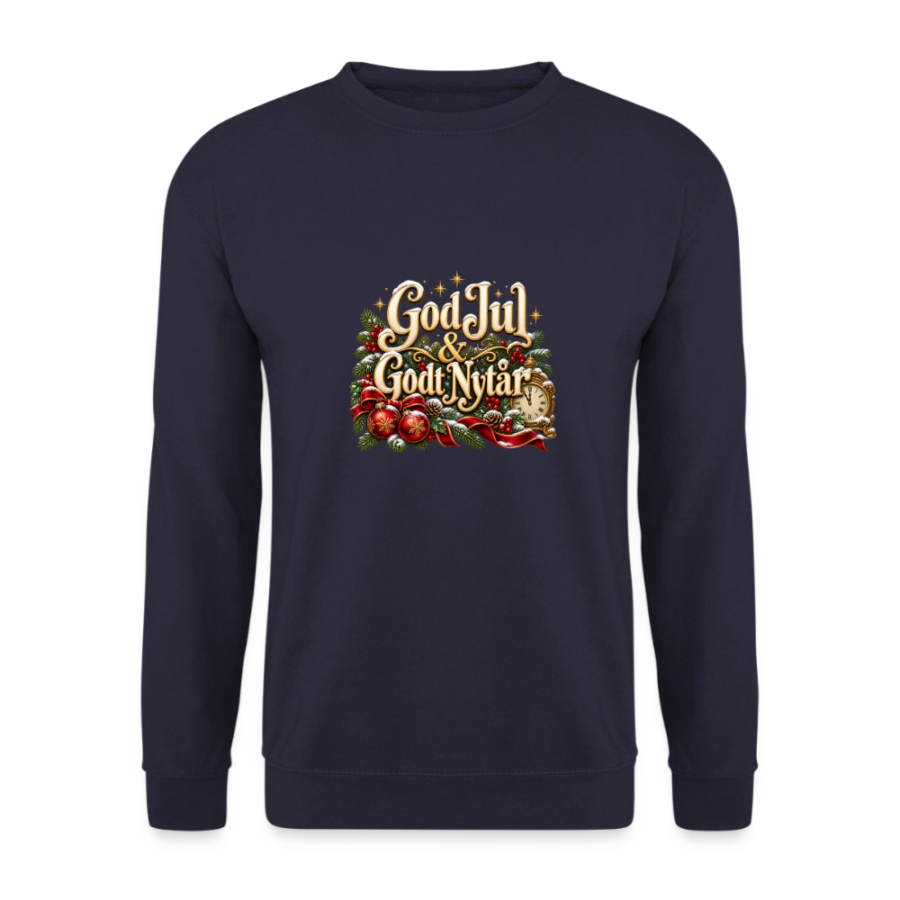 CityShirts - Sweatshirt - God Jul & Godt Nytår – jul og nytår - CS060 - marineblå