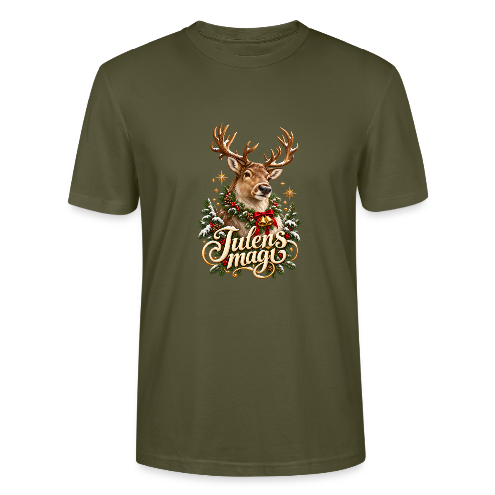 CityShirts - T-shirt - Julens magi – rensdyr - CS065 - khaki