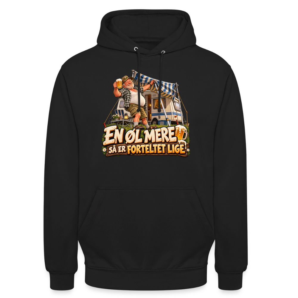CityShirts - Hoodie - En øl mere, så er forteltet lige - CS039 - sort