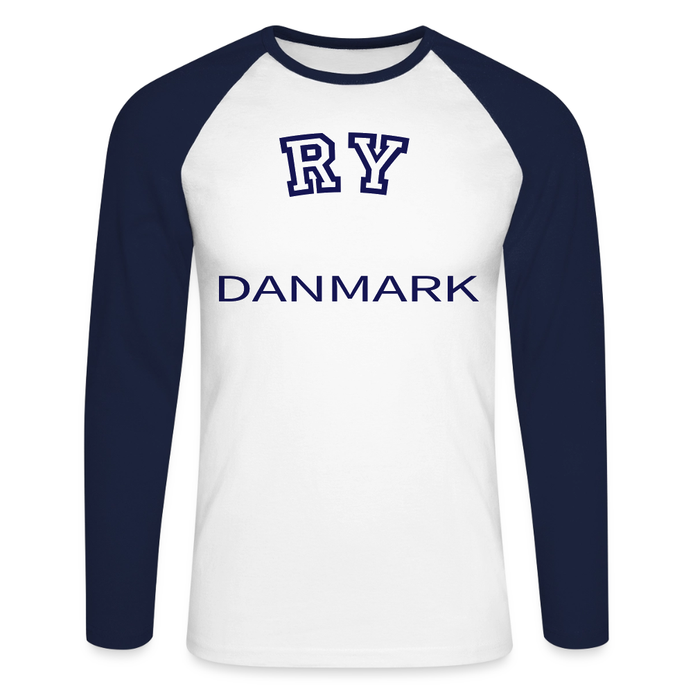 CityShirt - Baseball T-Shirt - Ry - hvid/marineblå