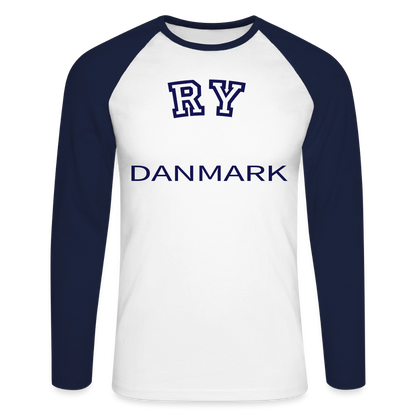 CityShirt - Baseball T-Shirt - Ry - hvid/marineblå