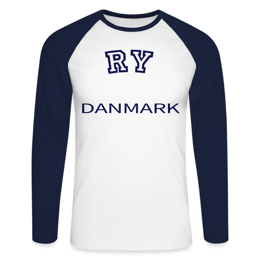 CityShirt - Baseball T-Shirt - Ry - hvid/marineblå