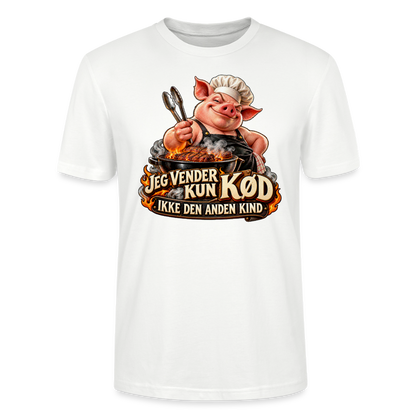 CityShirts - T-shirt - Jeg vender kun kød – Ikke den anden kind - CS044 - hvid