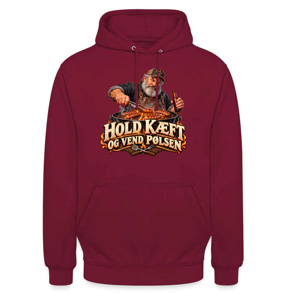 CityShirts - Hoodie - Hold kæft og vend pølsen - CS045 - bordeaux