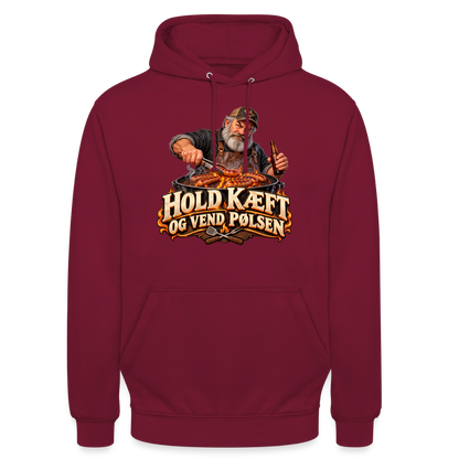 CityShirts - Hoodie - Hold kæft og vend pølsen - CS045 - bordeaux