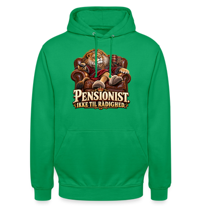 CityShirts - Hoodie - Pensionist. Ikke til rådighed. - CS030 - kelly grøn