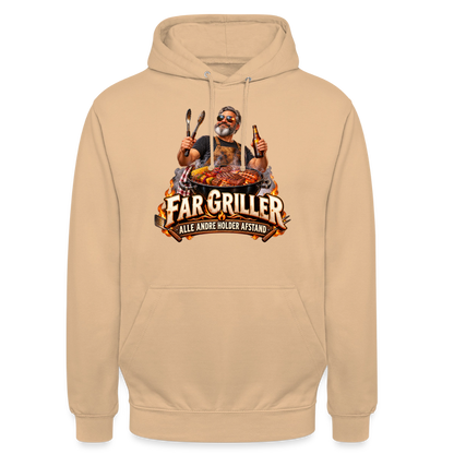 CityShirts - Hoodie - Far griller – Alle andre holder afstand - CS055 - fersken