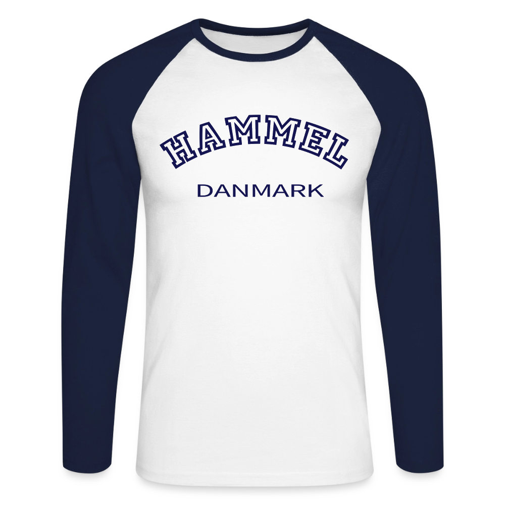 CityShirt - Baseball T-Shirt - Hammel - hvid/marineblå