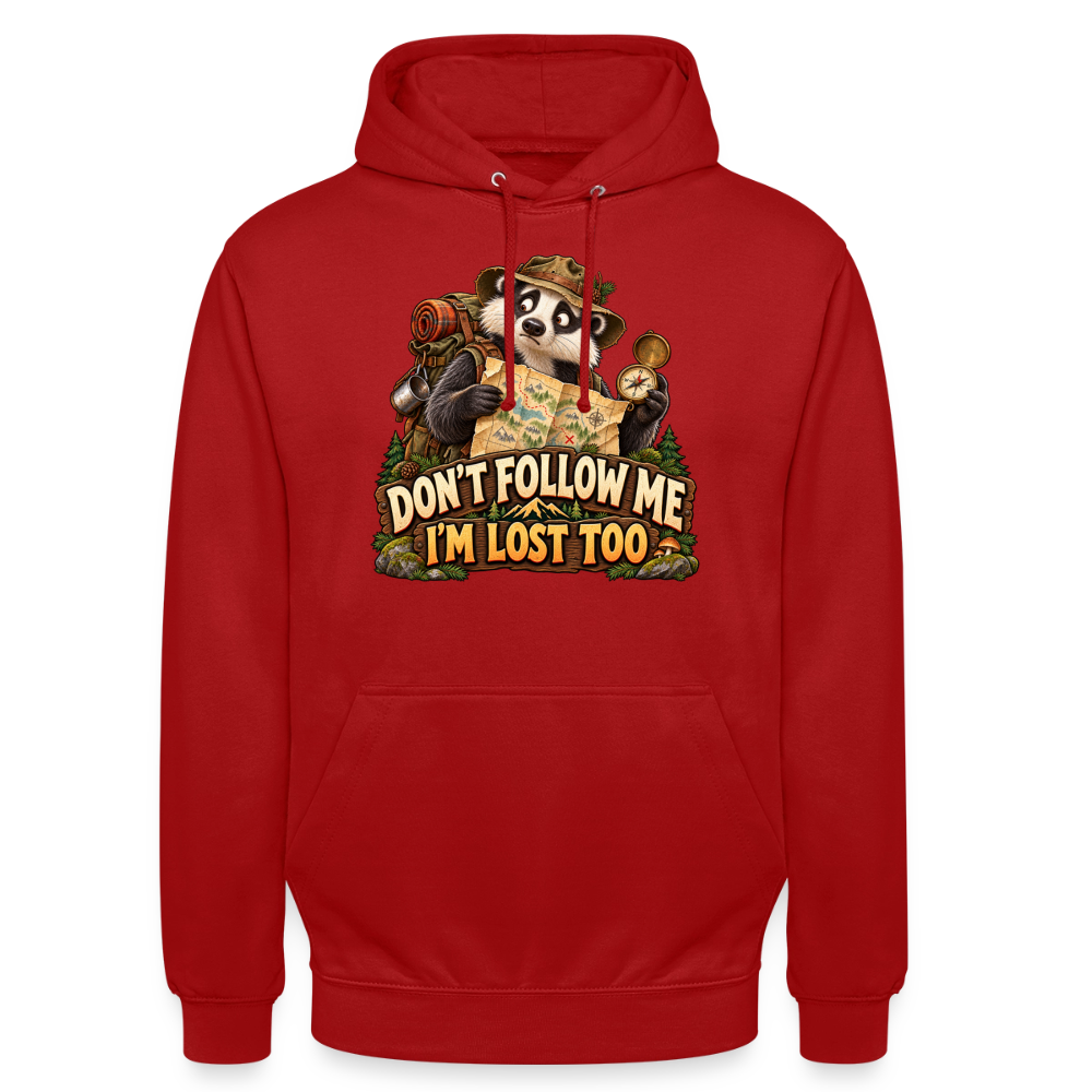 CityShirts - Hoodie - Don’t follow me – I’m lost too - CS019 - rød