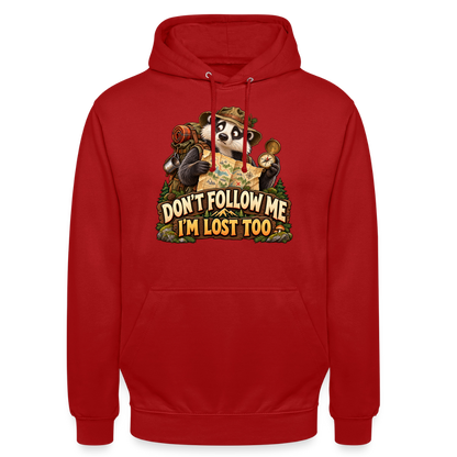 CityShirts - Hoodie - Don’t follow me – I’m lost too - CS019 - rød