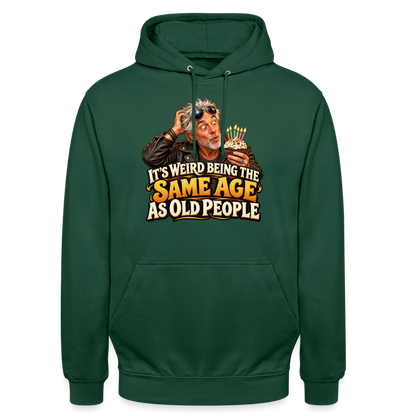 CityShirts - Hoodie - Same age as old people - CS018 - flaskegrøn