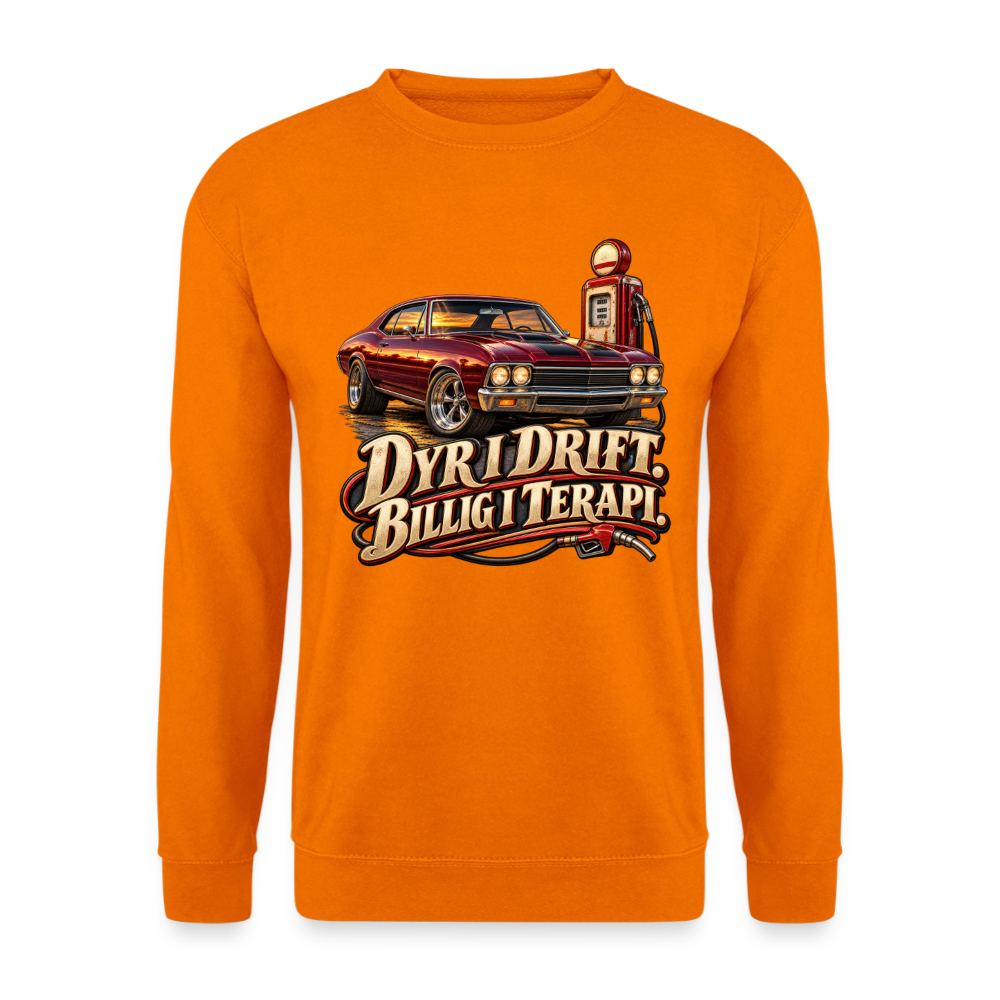 CityShirts - Sweatshirt - Dyr i drift. Billig i terapi. – V8 - CS029 - orange