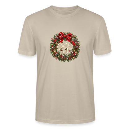 CityShirts - T-shirt - Glædelig Jul – julekrans - CS059 - beige