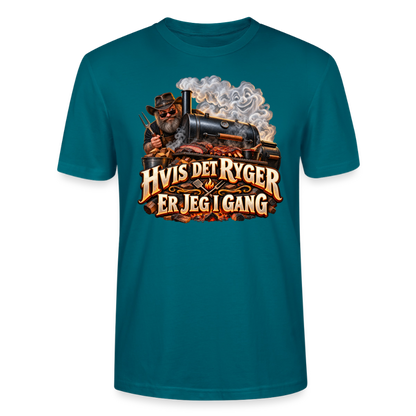 CityShirts - T-shirt - Hvis det ryger, er jeg i gang - CS051 - havblå