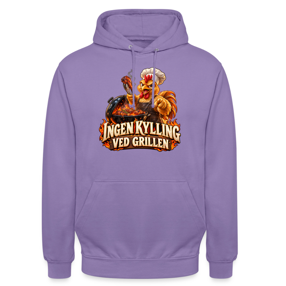 CityShirts - Hoodie - Ingen kylling ved grillen - CS054 - lavendel