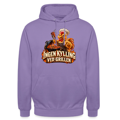 CityShirts - Hoodie - Ingen kylling ved grillen - CS054 - lavendel