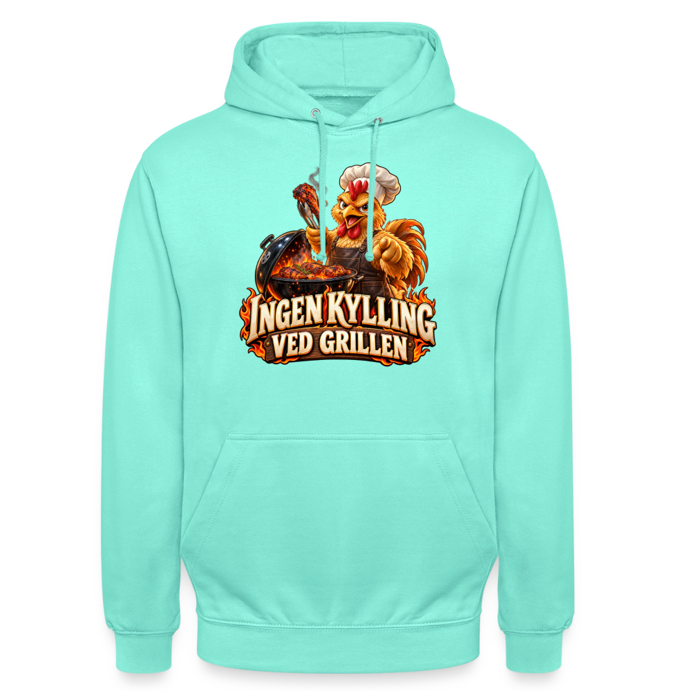 CityShirts - Hoodie - Ingen kylling ved grillen - CS054 - mint