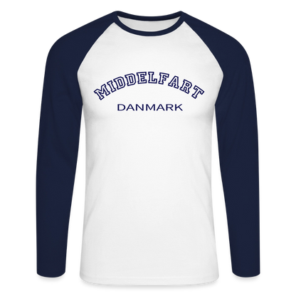 CityShirt - Baseball T-Shirt - Middelfart - hvid/marineblå