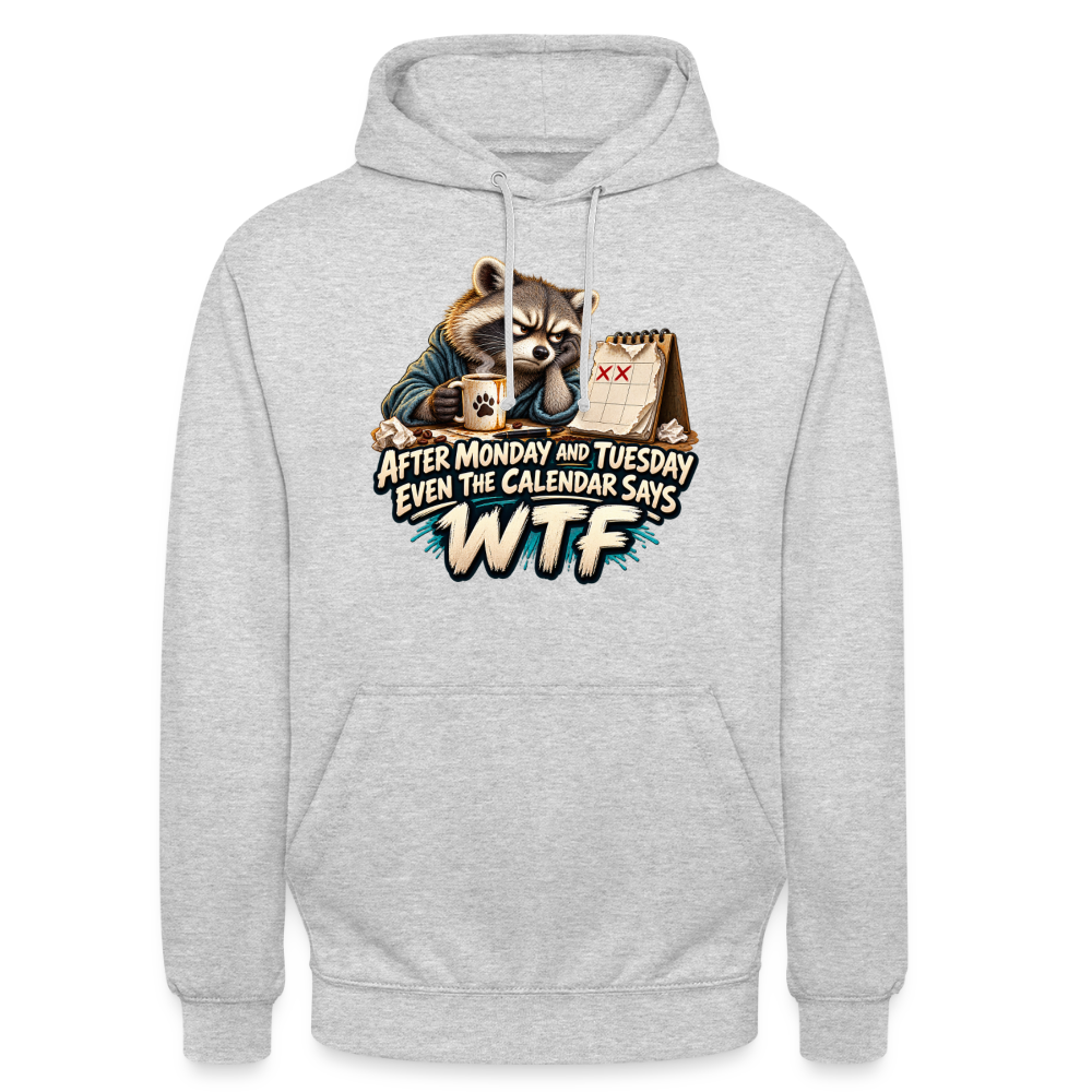 CityShirts - Hoodie - Even the calendar says WTF - CS014 - lysegrå meleret