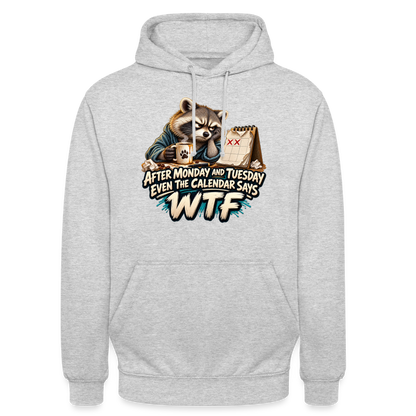 CityShirts - Hoodie - Even the calendar says WTF - CS014 - lysegrå meleret