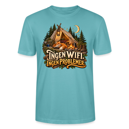 CityShirts - T-shirt - Ingen WiFi. Ingen problemer. - CS036 - pastelturkis