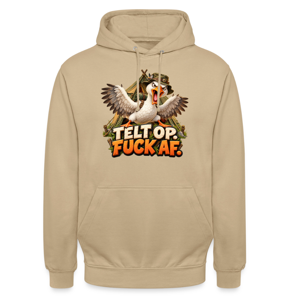 CityShirts - Hoodie - Telt op. Fuck af. - CS037 - beige