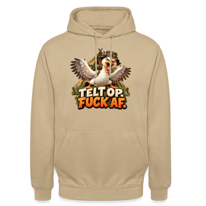 CityShirts - Hoodie - Telt op. Fuck af. - CS037 - beige