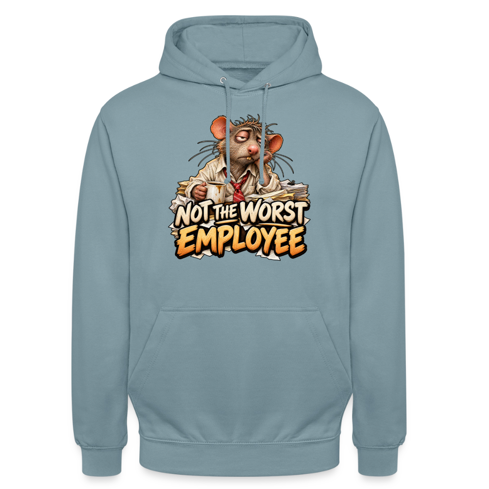 CityShirts - Hoodie - Not the worst employee - CS020 - gråblå
