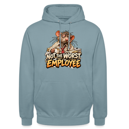CityShirts - Hoodie - Not the worst employee - CS020 - gråblå