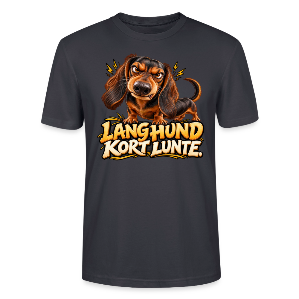 CityShirts - T-shirt - Lang Hund – Kort Lunte - CS026 - mørk gråblå