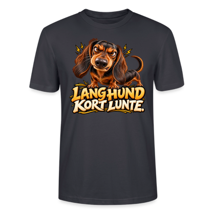 CityShirts - T-shirt - Lang Hund – Kort Lunte - CS026 - mørk gråblå