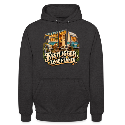 CityShirts - Hoodie - Fastligger. Løse planer. - CS031 - charcoal