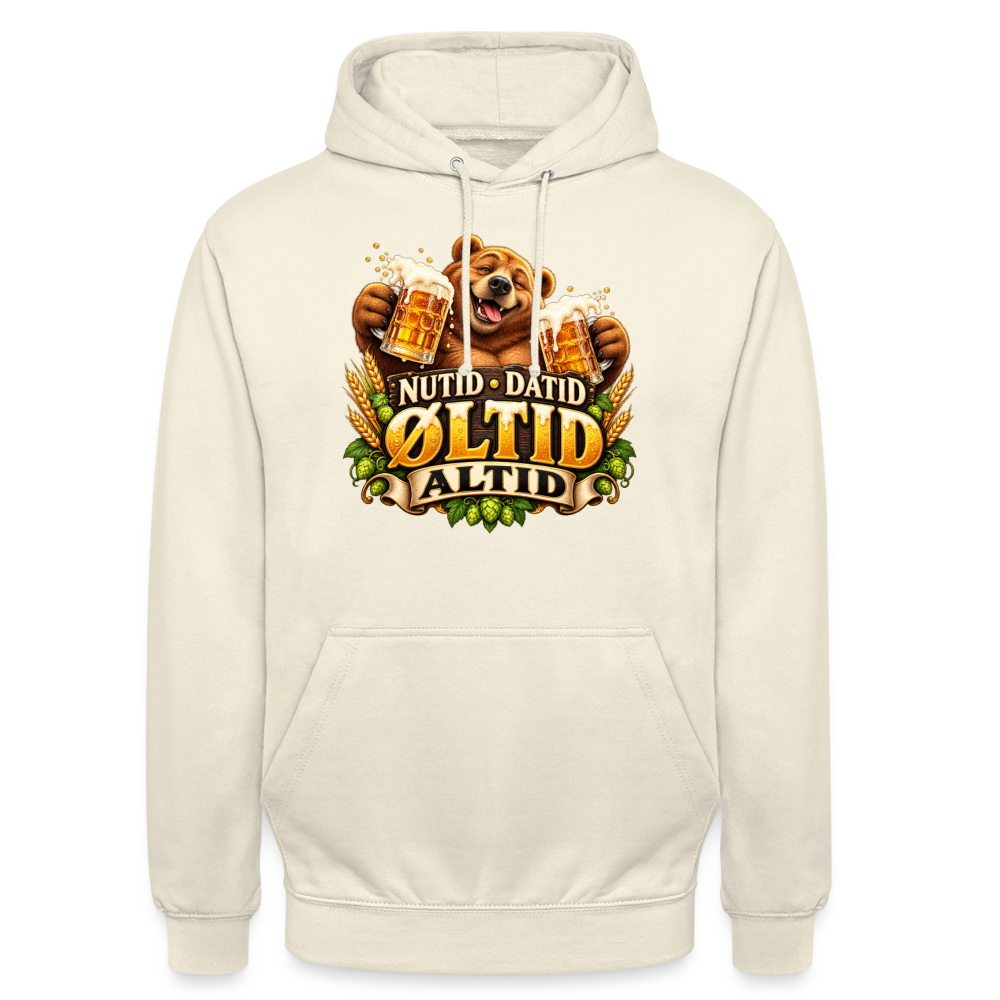 CityShirts - Hoodie - Nutid, datid, øltid – altid - CS006 - vaniljemilkshake