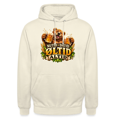 CityShirts - Hoodie - Nutid, datid, øltid – altid - CS006 - vaniljemilkshake