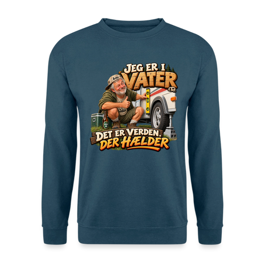 CityShirts - Sweatshirt - Jeg er i vater – Det er verden, der hælder - CS033 - indigoblå