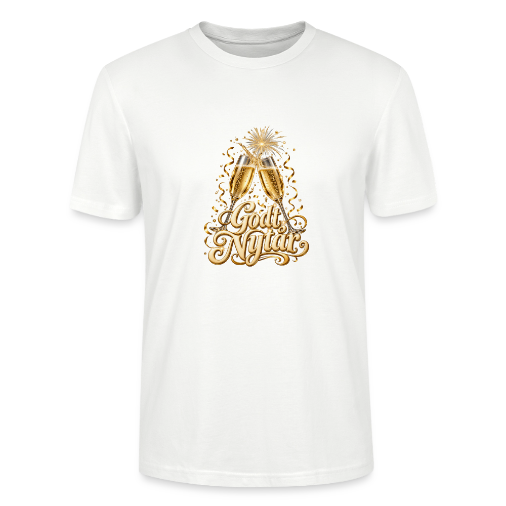 CityShirts - T-shirt - Godt Nytår – champagne og fyrværkeri - CS066 - hvid
