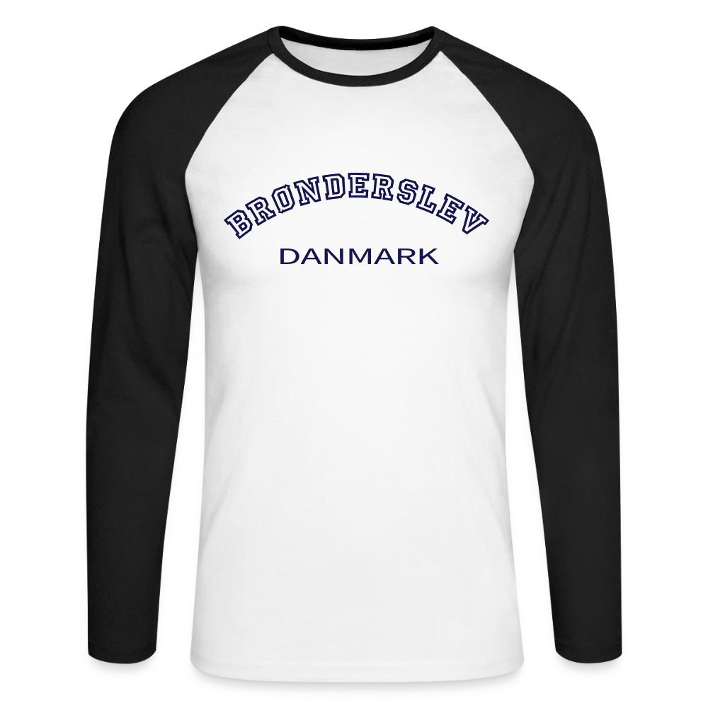 CityShirt - Baseball T-Shirt - Brønderslev - hvid/sort